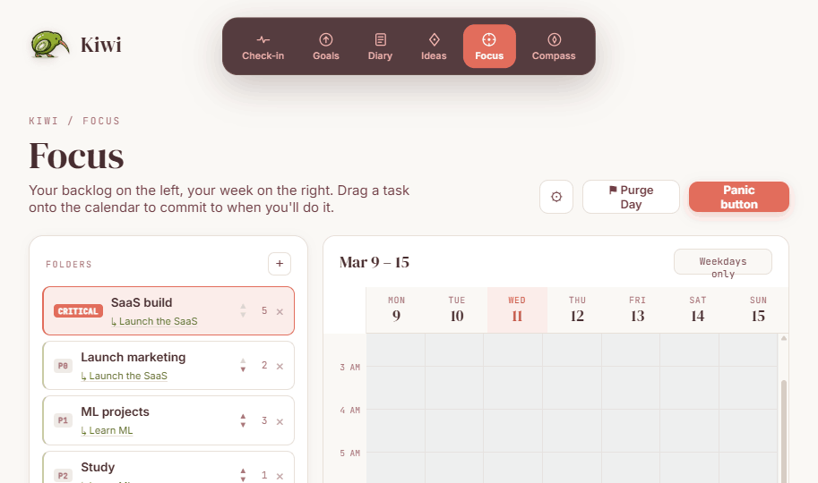 Focus page